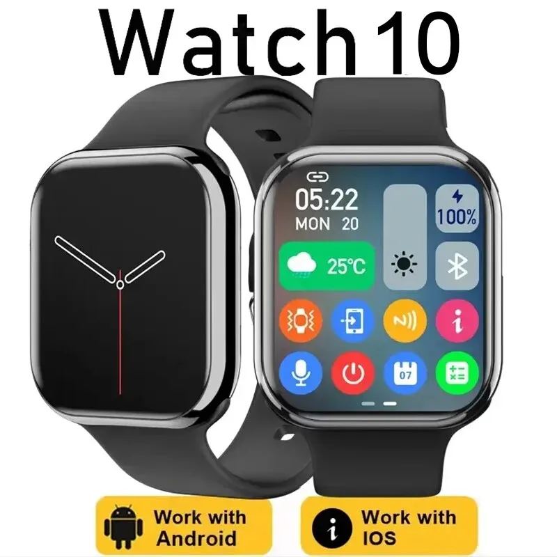 2025 New For Apple GPS Watch 10 Smart Watch Men HD AMOLED Memory Music 3D Surround Bluetooth Call Waterproof Smartwatch Woman