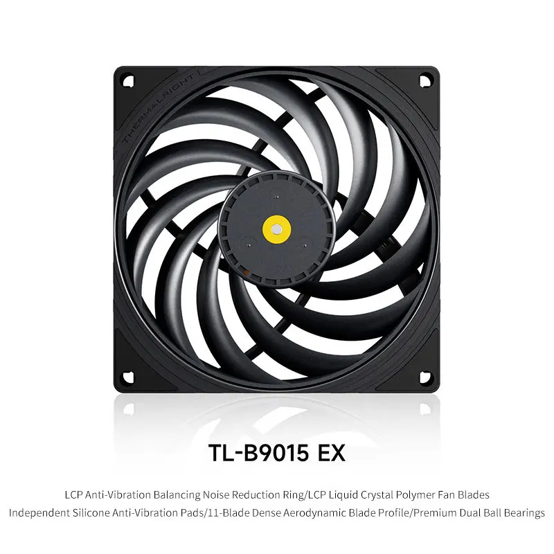 Thermalright TL-B9015 EX 92mm LCP Ultra-Thin Fan with Dual Ball Bearings Dots Glue Noise Reduction Ring Design chassis fans image 3