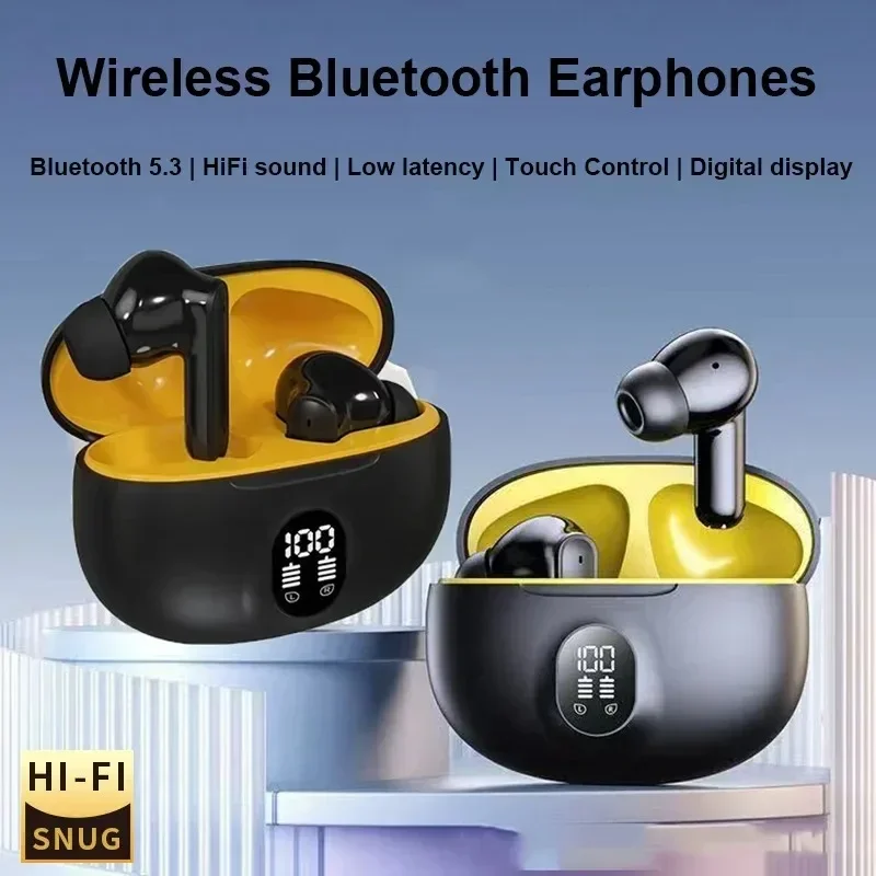 New S510 TWS Wireless Bluetooth Earphones with LED Power and Digital Display Stereo Earphones Suitable for Xiaomi Redmi