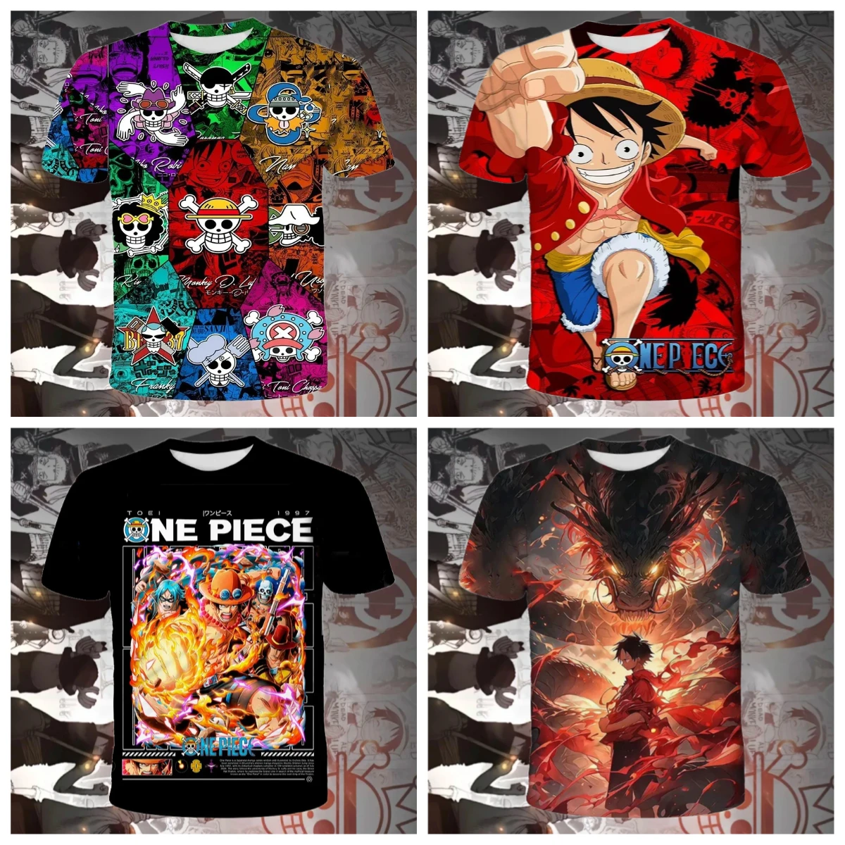 

2025-26, новая летняя бестселлерная футболка серии ONE PIECE, футболка для ролевых игр с 3D принтом, повседневный и удобный уличный топ