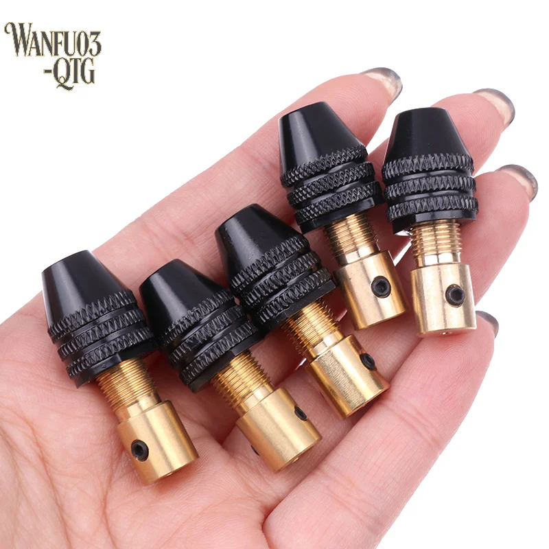 Smooth Style Micro Drill Self-tightening Drill Bit Tool Chuck Quick Change Adapter Bit Adapt Woodworking 4mm Mini Drill Collet