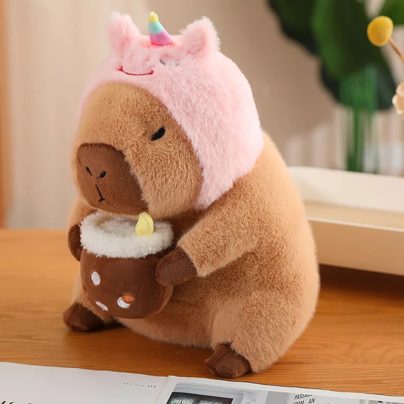 Kawaii Capybara Plush Toy Lovely Stuffed Doll Soft Cartoon Animal Pillow Kids Girl Gift Plush Capibara Toy for Kids