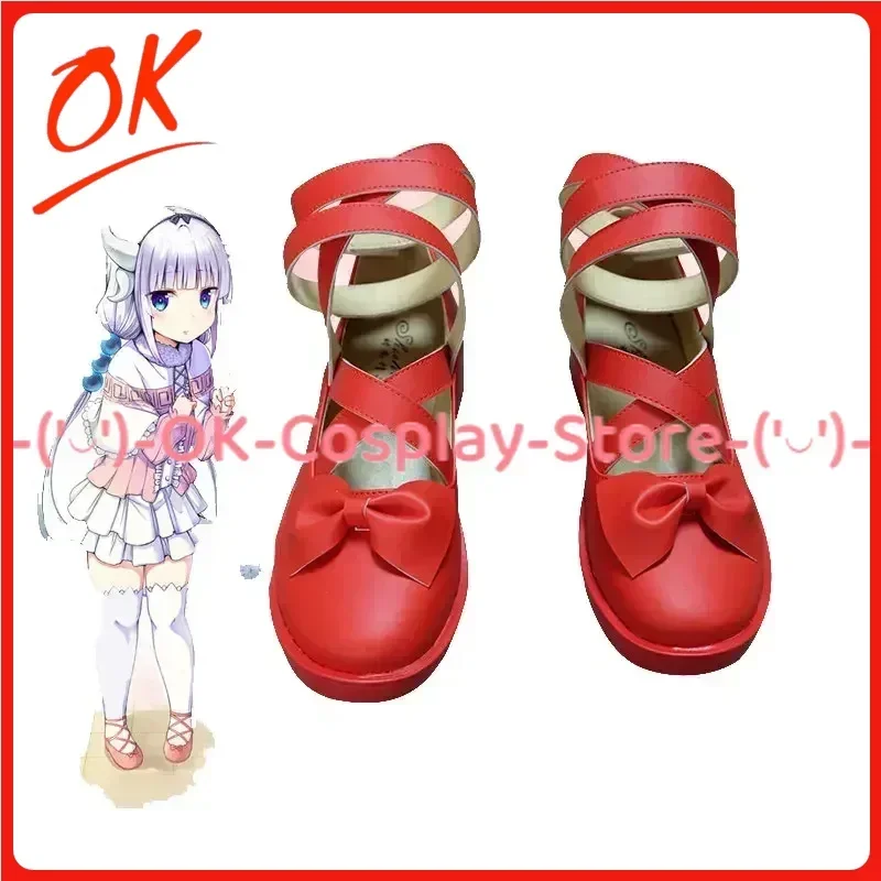 [Customized Size] Miss Kobayashi's Dragon Maid Kanna Kamui Cosplay Shoes Anime Roleplay Costume Halloween Party Boots PU Leather