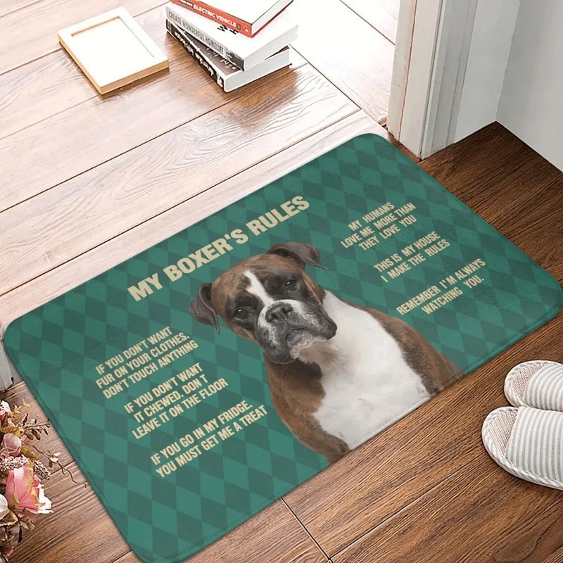 Hot-selling Flannel Doormat Boxer Boxer Floor Mat 3D Printed Animal Dog Carpet Home Decoration 40x60cm