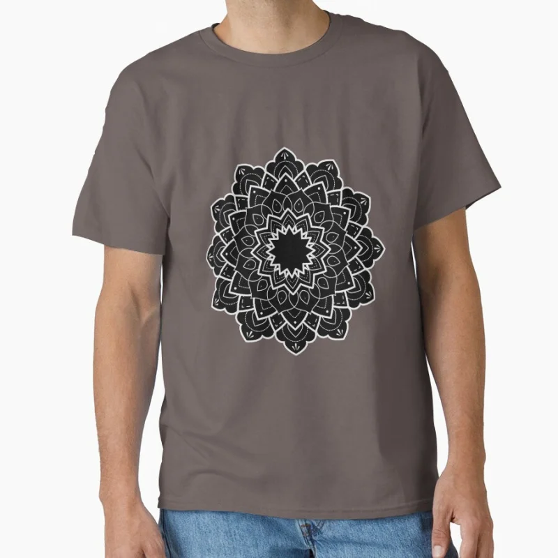 Astral Geometry_ Projections Flower of Life Symbol Gift t shirt Large size Tops Graphic Print men's Clothes