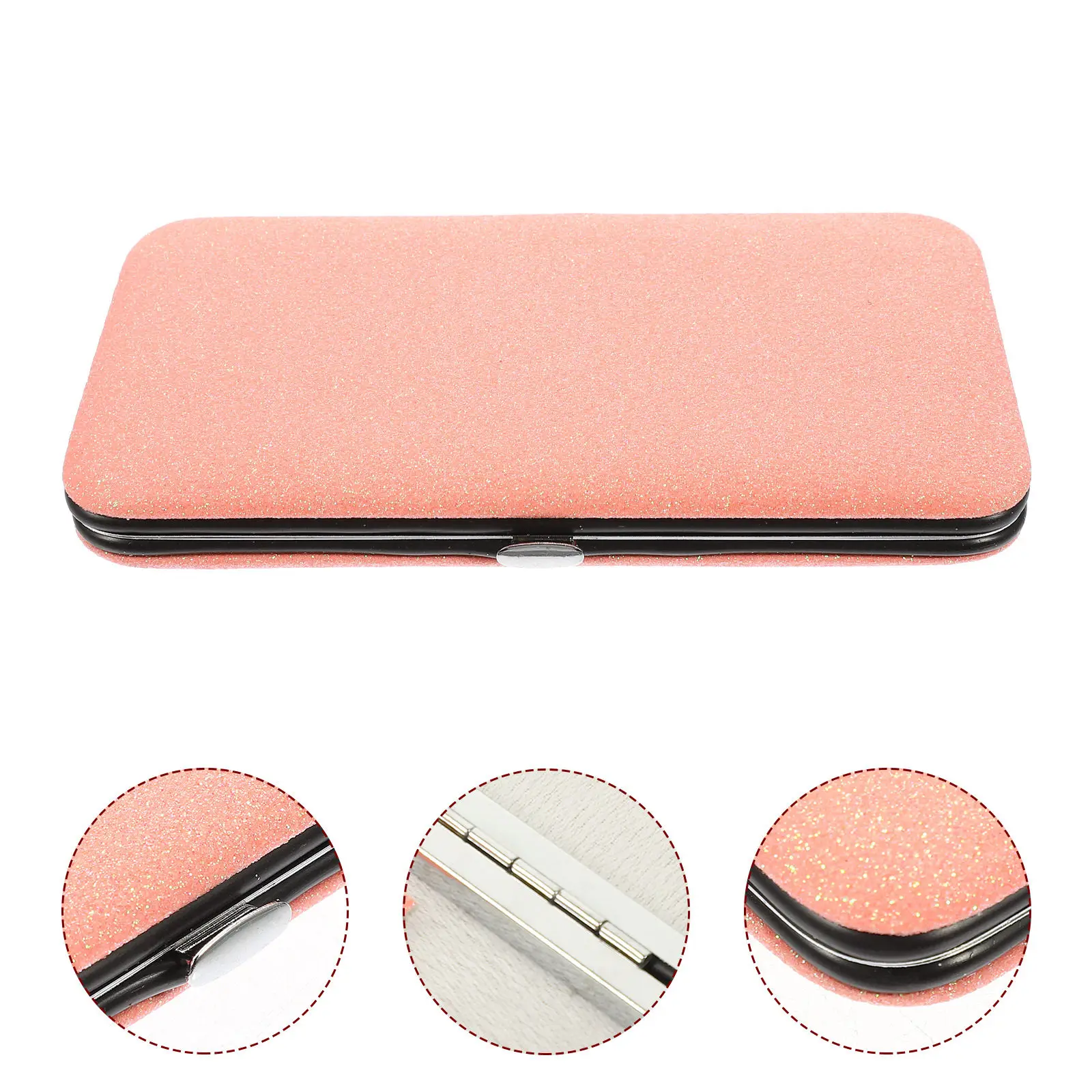 Elegant Golden Texture Eyelash Tweezers Box Thin Lightweight Storage Container for Lash Tools Tweezer Case Eyelash Extension
