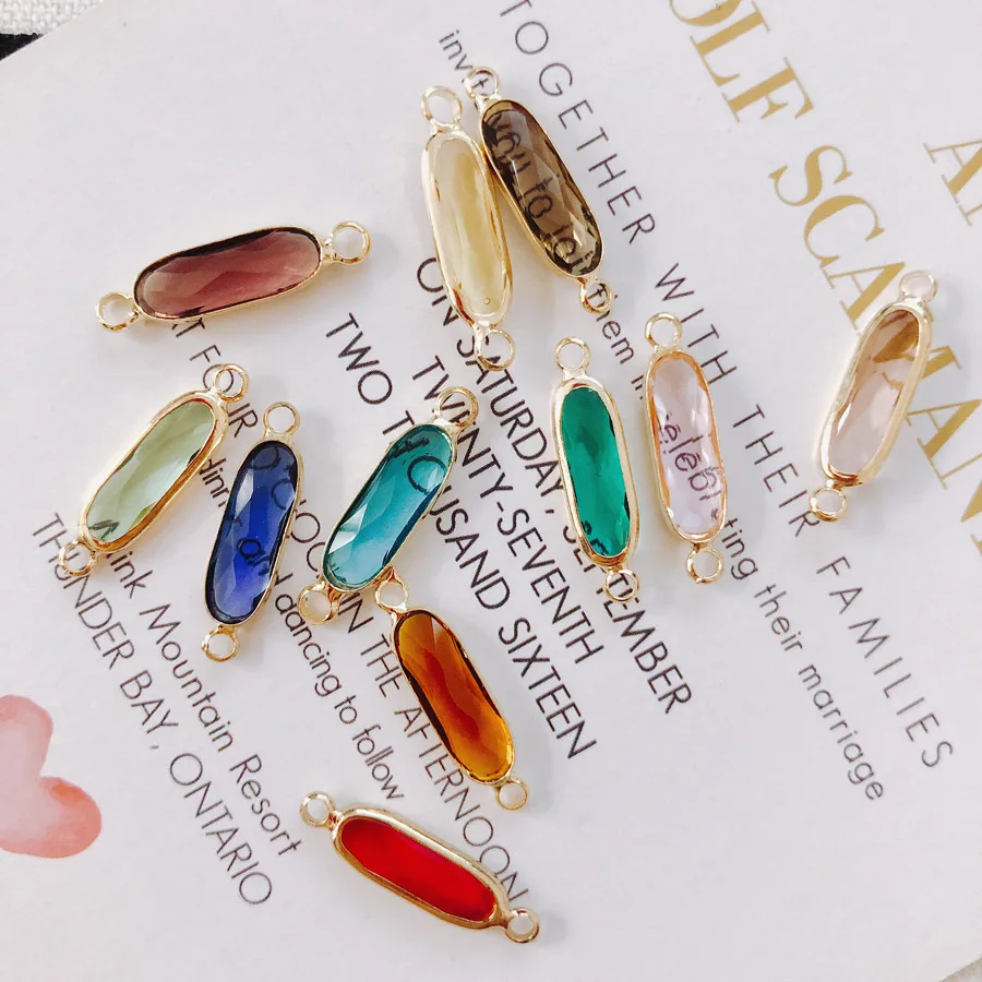 

20pcs bling charm Zinc Alloy geometry Charm earring rectangle Pendant connector DIY Fashion Jewelry For Women&Men