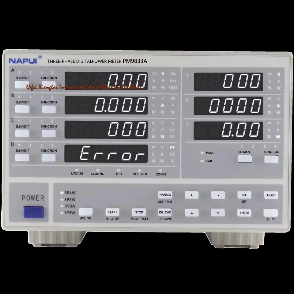 PM9833A three phase harmonic  Power Meter parameter tester (Harmonic Fully functional) 600V,40A