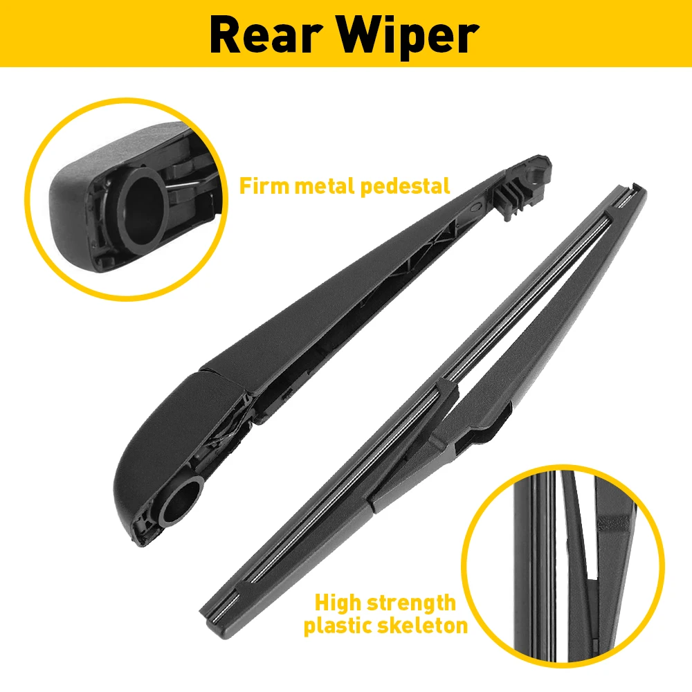 Windscreen Wiper Blade & Rear Wiper Arm Kit For Dodge Durango Jeep Grand Cherokee 2011 2012 2013 2014 2015 2016 2017 2018 2019