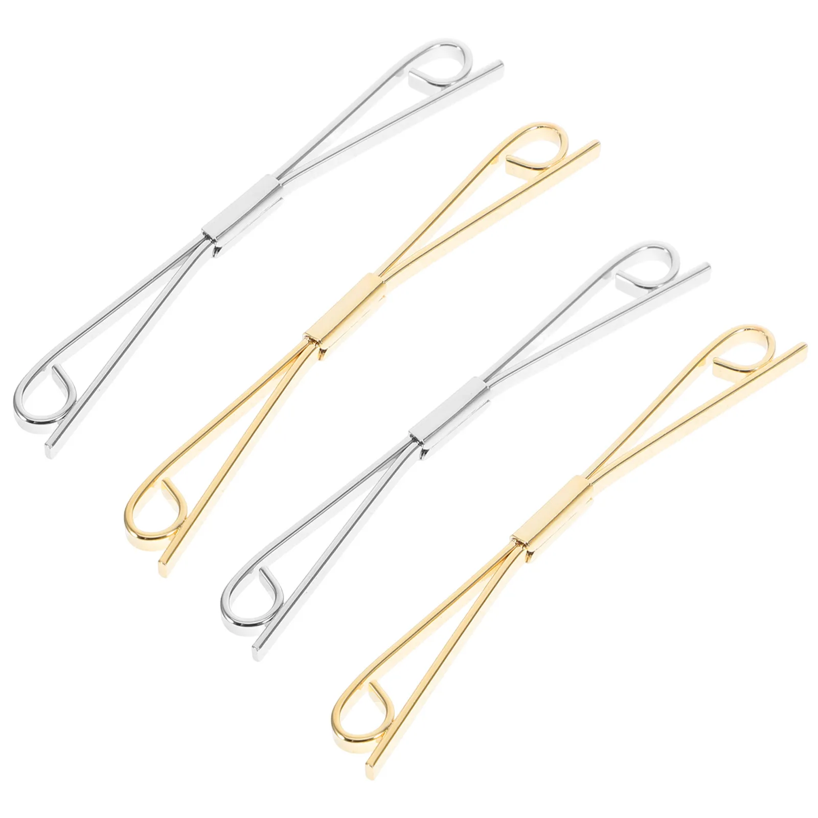 4pcs Retro Metal Collar Pin Copper Lapel Clip Shirt Tie Necktie Pin Sweater Closure Clip Business Shirt Collar Stay Tie Pins