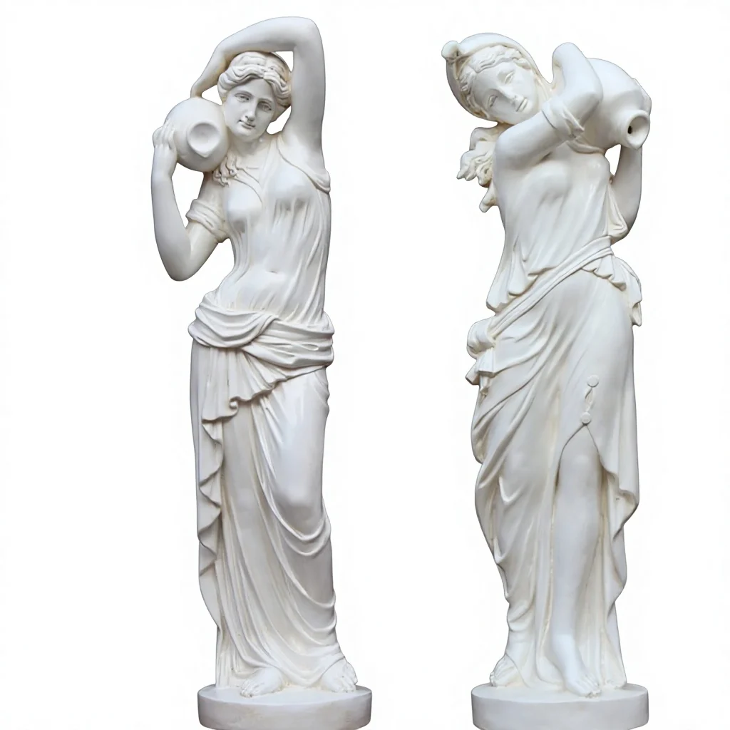 xx-European-style Large Floor-standing Lady Sculpture Fountain Environmentally Friendly Synthetic Resin Purely Handmade Garden