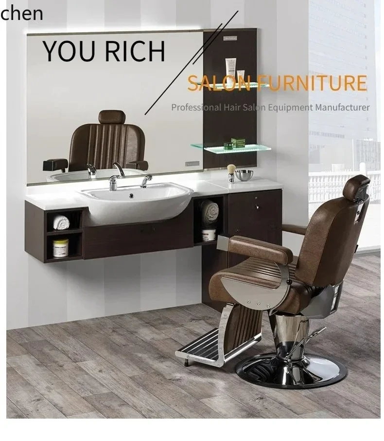 YY- Semi-Reclining Shampoo Bed Export Barber Shop Shampoo Chair Hair Salon Barber Chair