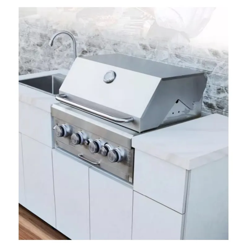 Good Quality Embedded Gas Barbecue Stove, Outdoor Stainless Steel Villa Courtyard Barbecue Rack