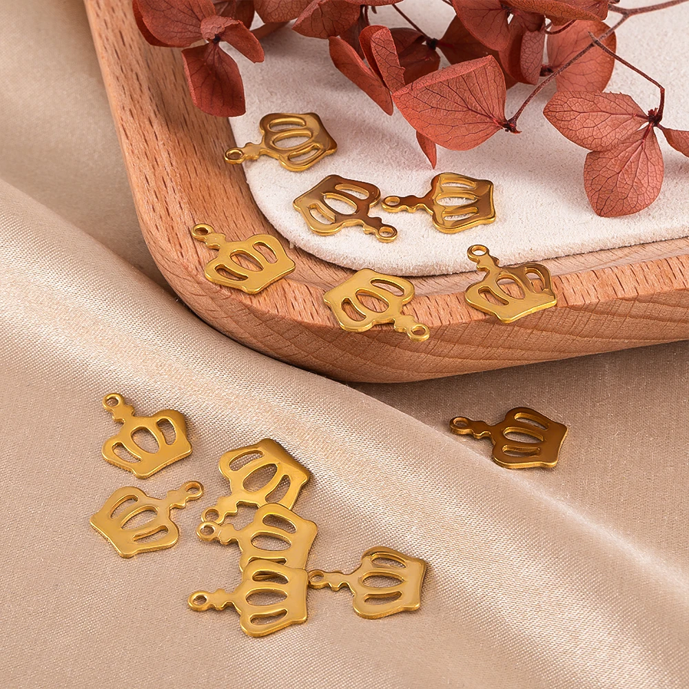 20 قطعة نمط جديد الفولاذ المقاوم للصدأ تاج قلادة ل عقد دي اي واي سوار أقراط سحر مجوهرات اكسسوارات #1