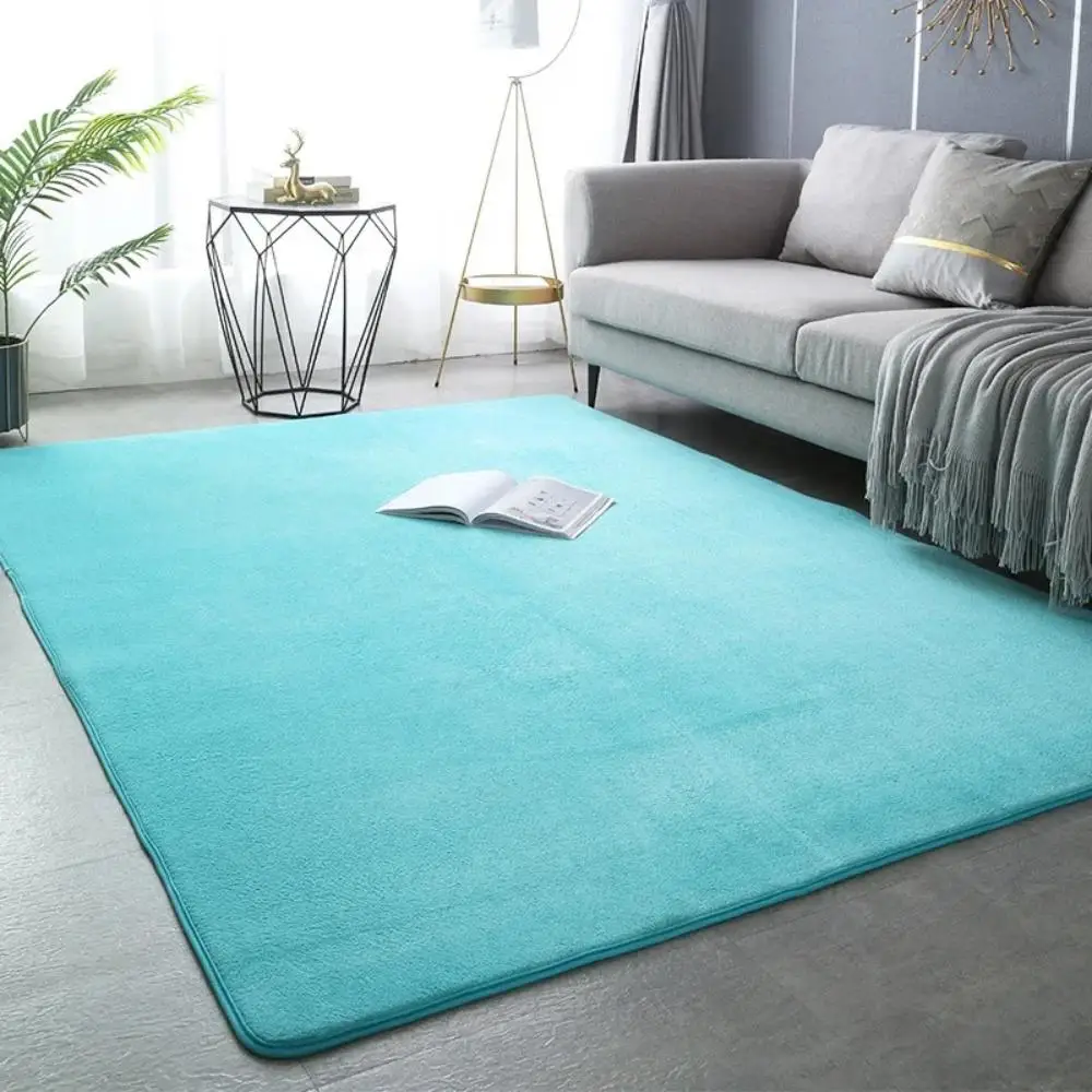 Solid Color Coral Velvet Bathroom Carpet Bathroom Entryway Kitchen Bedside Rug Non-Slip Absorbent Quick Drying Carpet