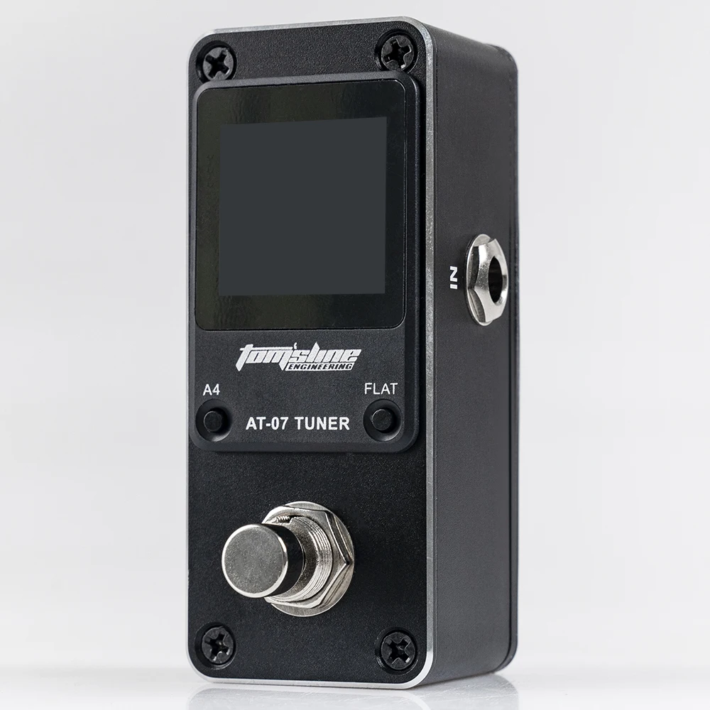 AROMA AT-07 Mini Foot Guitar Tuner HD Display Effect Pedal Guitarra Chromatic Tuning Tuner Metal Shell Guitar Parts Accessories