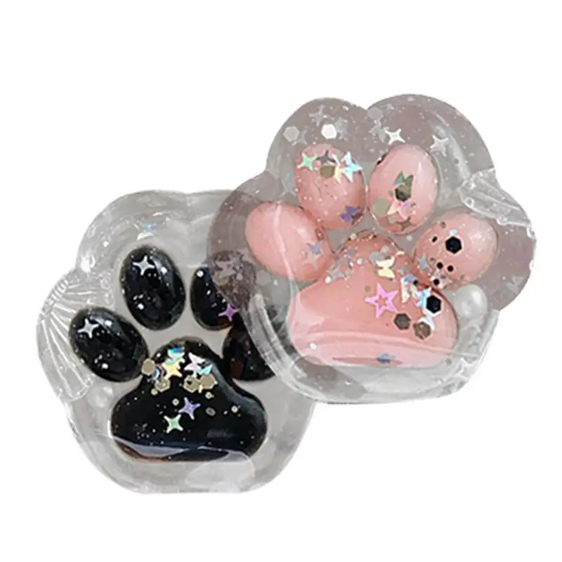 2 قطعة لطيف طابا اسفنجي لعبة القط مخلب تململ لعبة انتعاش بطيء لعبة لتخفيف الضغط قرصة الضغط القط باو لينة ضغط لعبة