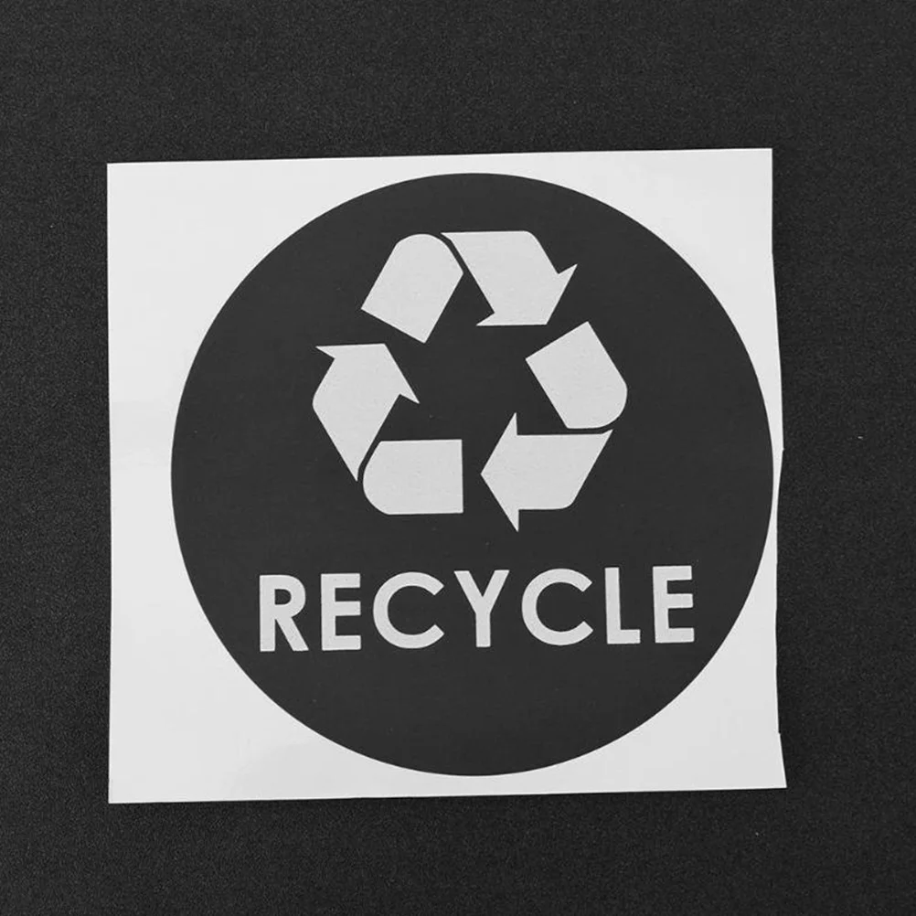 3 Stück schwarze Recycling-Aufkleber, selbstklebende Aufkleber für Behälter, Behälter, Mülltonnen, fördern den umweltfreundlichen Lebensstil