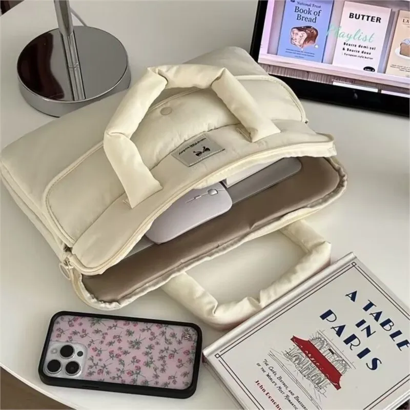 Ins بلون كمبيوتر محمول كم سميكة للصدمات ل 11 بوصة آي باد ماك بوك اير برو 13 14 15.6 بوصة سعة كبيرة حمل حقيبة