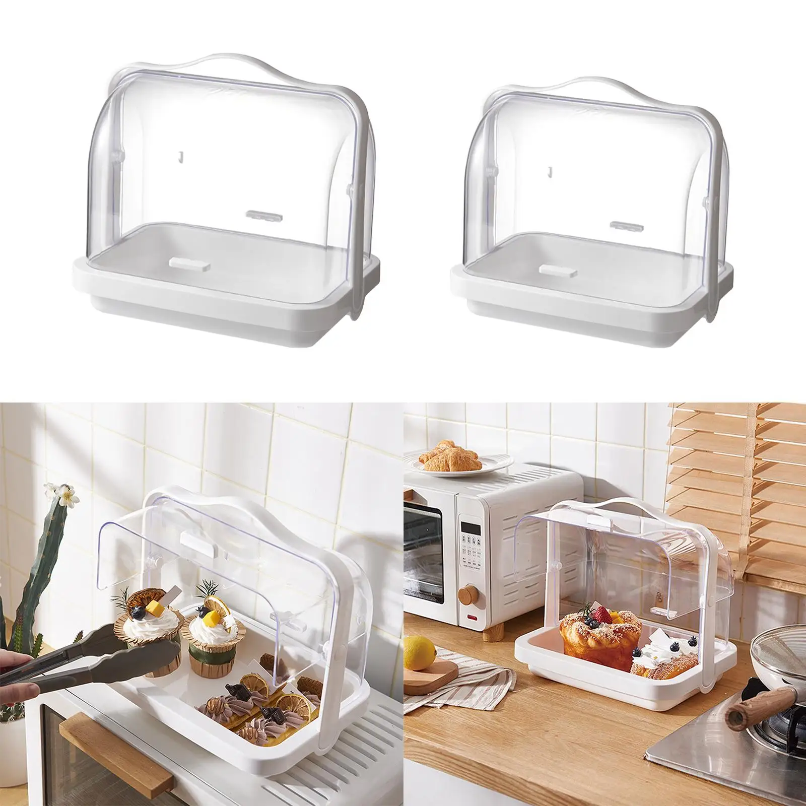 

Bread Storage Box Portable Cosmetic Storage Box for Parties Kitchen Bathroom