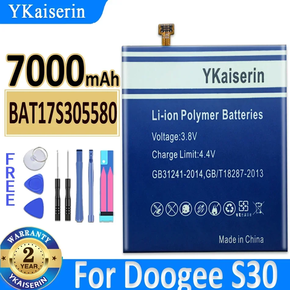 

Аккумулятор ykaisсеребрин 7000 мАч BAT17S305580 Для Doogee S30 Bateria