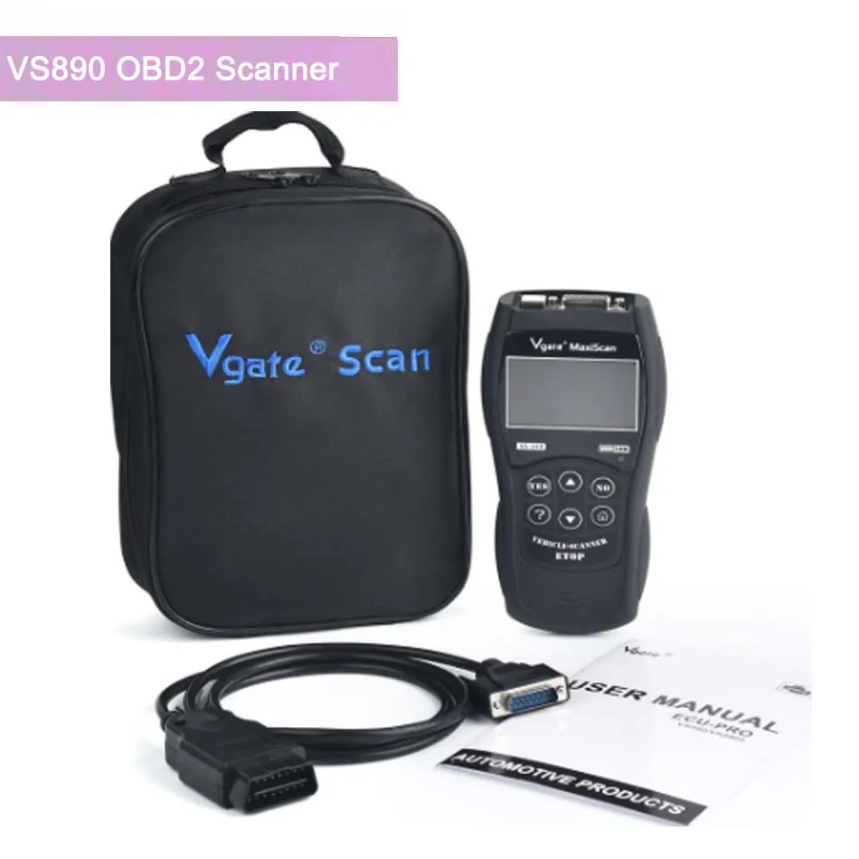 Vgate Scan Tool VS890 OBD2 Code Reader CAN-BUS Multi-Languages VS-890 OBD2 Diagnostic Scanner Car Detector Support SAE J1850 PWM