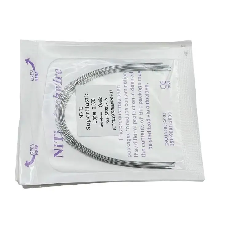 AG 10Pcs/1Pack Dental Arch Wires Super Elastic NITI Round Rectangle Archwire Lower/Upper 012/014/016/018/020