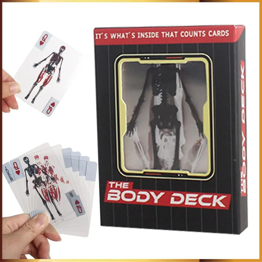 

3D Image Educational Cards Reusable Body Transparent Playing Cards Multi-Purpose Human Anatomy Playing Cards for Card Collectors