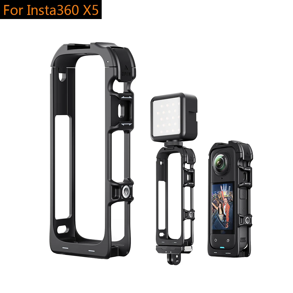 Quick-Release Plastic Rabbit Cage for Insta360 X5 Protective Frame Case Panoramic Camera Extension Protective Frame Case Cover