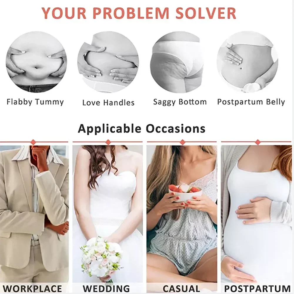 Full Body Tummy Control Faja Bust Wrap Button Mid-Length Shapewear Colombian Reducing And Shapers
