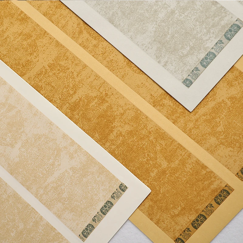 Couplet Song Brocade Xuan Paper, Retro Song Style, Old Seven Rick, Pescara Competition Paper