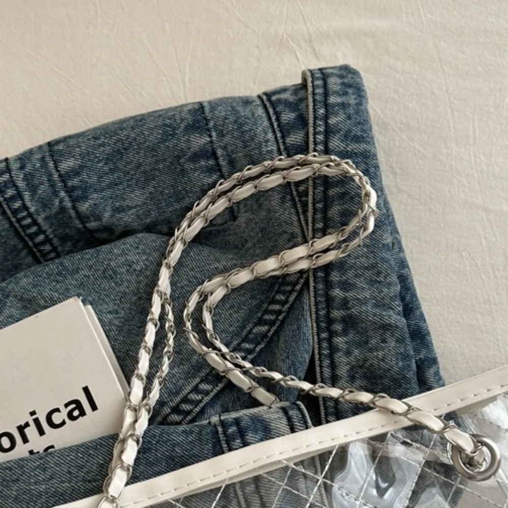 سعة كبيرة حقيبة كتف شفافة الصيف الكورية نمط مقاوم للماء مركب حقيبة تخزين حقيبة تحت الإبط الشاطئ حقيبة محمولة