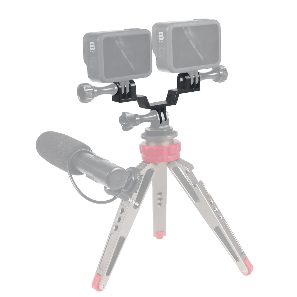 Doppelter Dual-Halterungs-Stativhalter, Sportkamera-Griff mit Schraubmontage-Adapter für Gopro Hero 13 12, für DJI Osmo Action-Kamera – Detail 6
