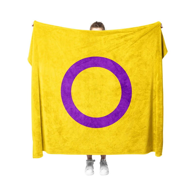 Aertemisi Intersex Pride Flag LGBT Pet Blanket for Small Medium Large Dog Cat Puppy Kitten Couch Sofa Bed