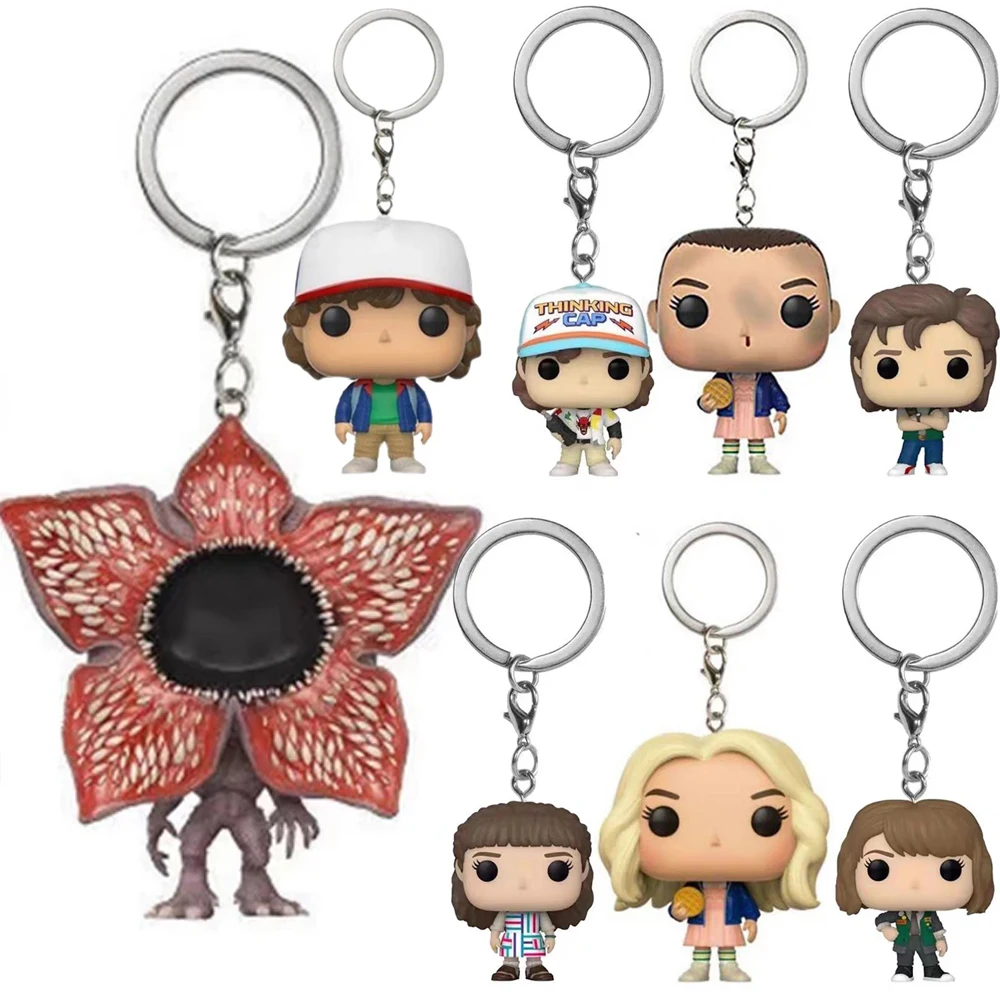 Nueva Llegada Llavero de Stranger Things ELEVEN Demogorgon DUSTIN Barb Steve Robin Thing, Figura de Vinilo, Juguete para Niños