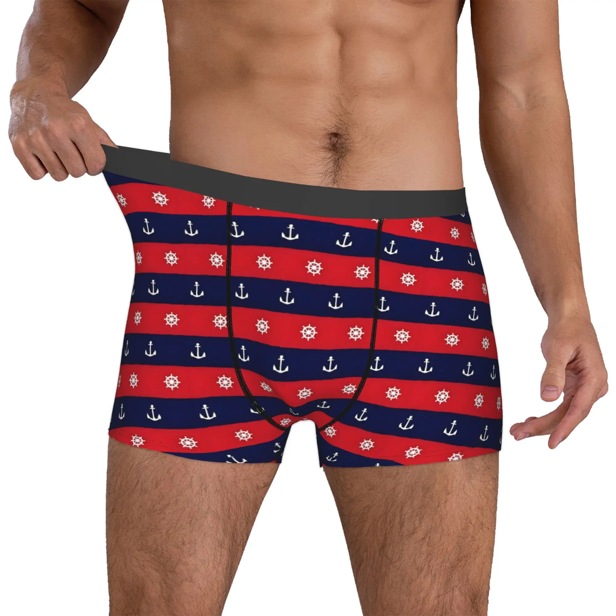 Anchor Compass Captain Sailor Adventure Nautical Boxers Shorts Men's  Briefs Underwear Novelty Underpants