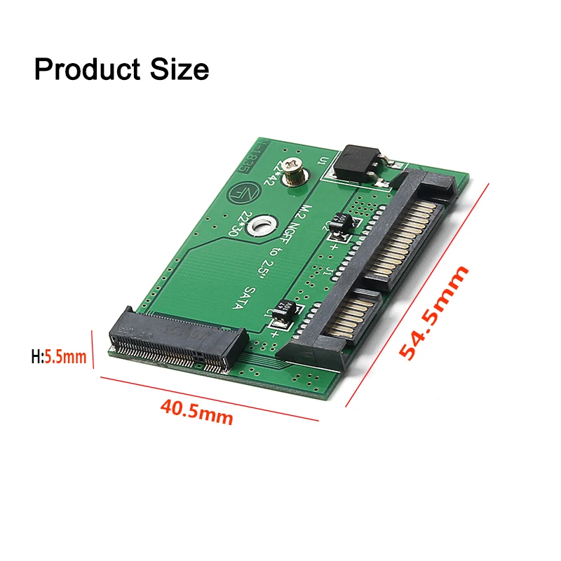 M.2 SSD Solid-state Drive To Half-height 2.5-inch 2242 SATA3 M.2 To 2.5 SATA Adapter Card