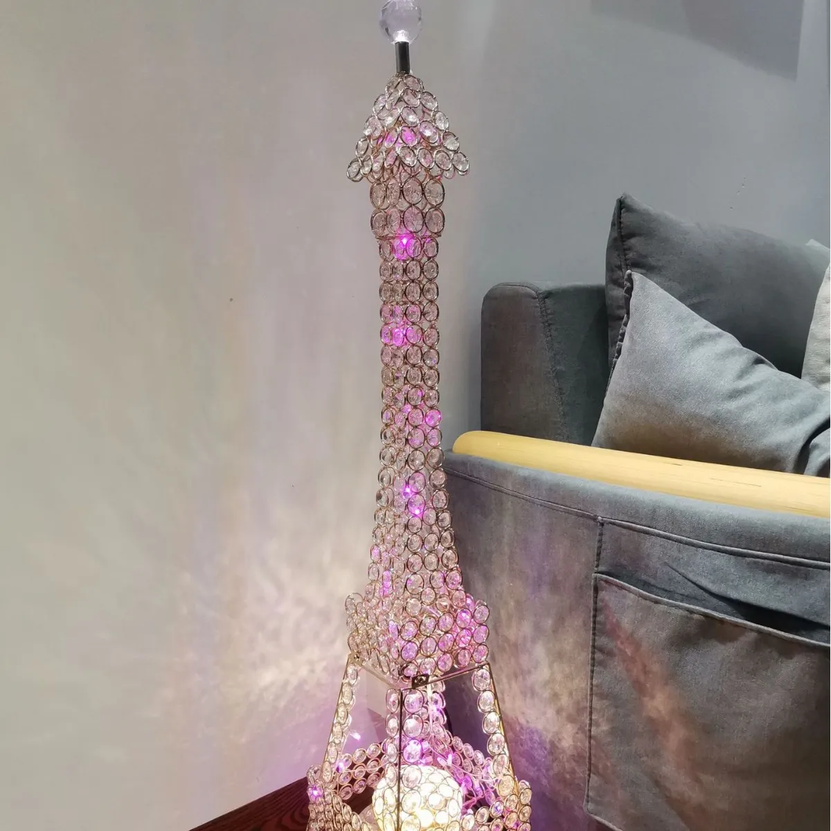 Eiffel Tower high-end led light home floor light simple living room European atmosphere light live
