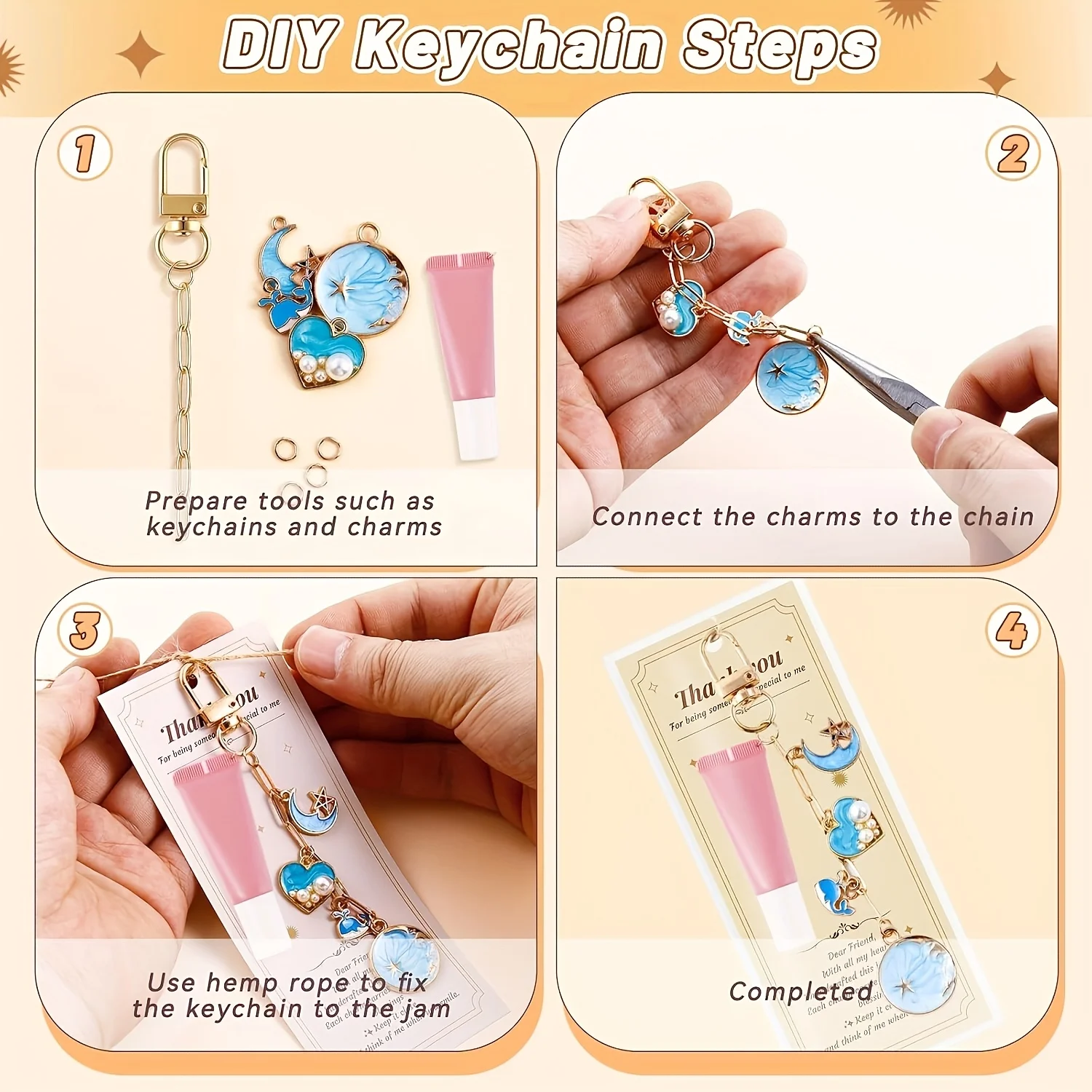 240pcs Keychain Accessory Set Jewelry Making Key Rings Lobster Clasps Extension Chains Jump Rings Crafting Keychains  Accessorie