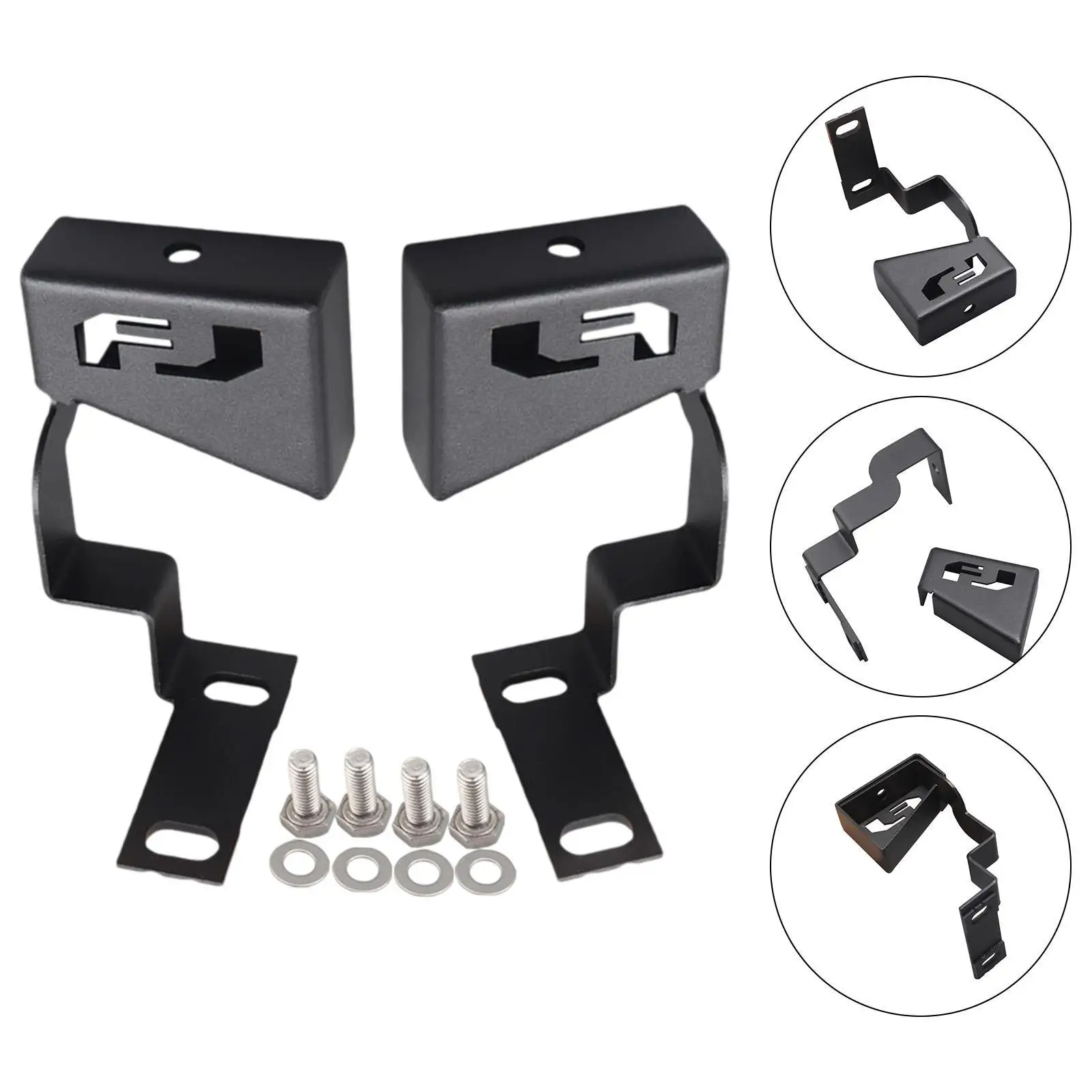 Metal Car Light Mount Front Cowl Bracket Set LED Spotlights Holder for FJ Cruiser 2007 2016 Enhanced Visibility