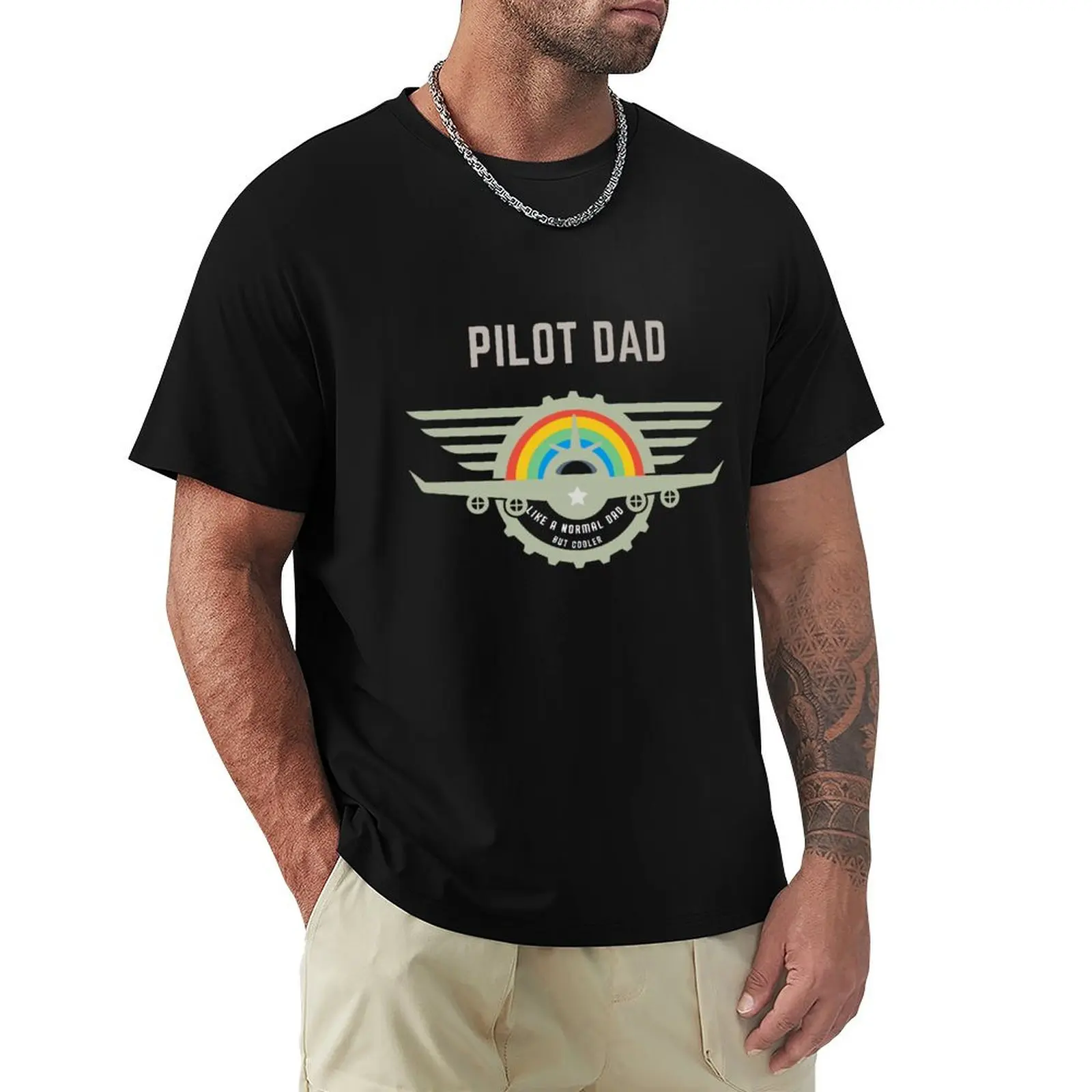 

pilot dad shirt T-Shirt blanks Short sleeve tee plain workout shirts for men