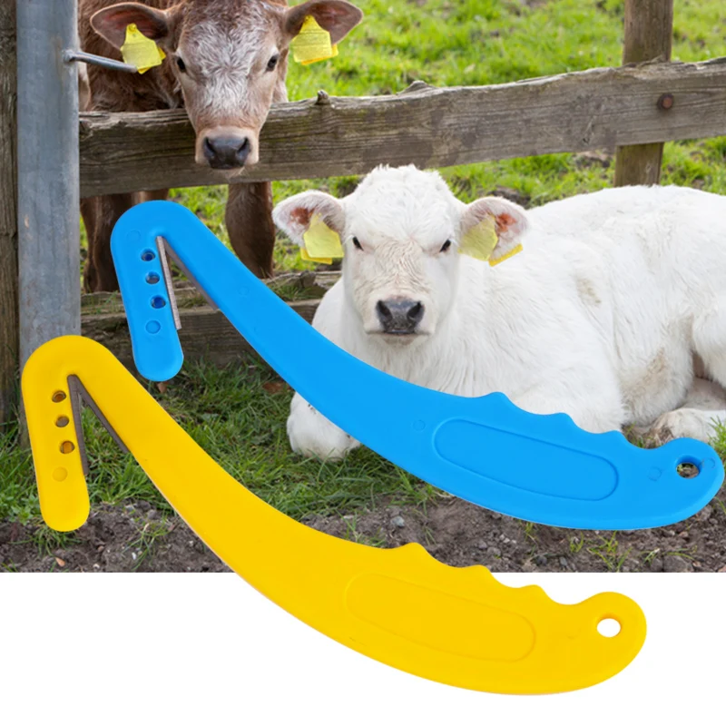 Livestock Safe Ear Tag Removal Tool Hay String Cutter Bandage for Cattle Goat Sheep Pig Tag Removal Knife Veterinary Farm 1PCS