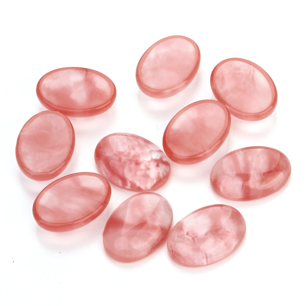 

10 Pcs Red Agate Stone Cabochons Oval Shape Jewelry Making Accessories Natural Gemstone Decorations DIY Craft Supplies