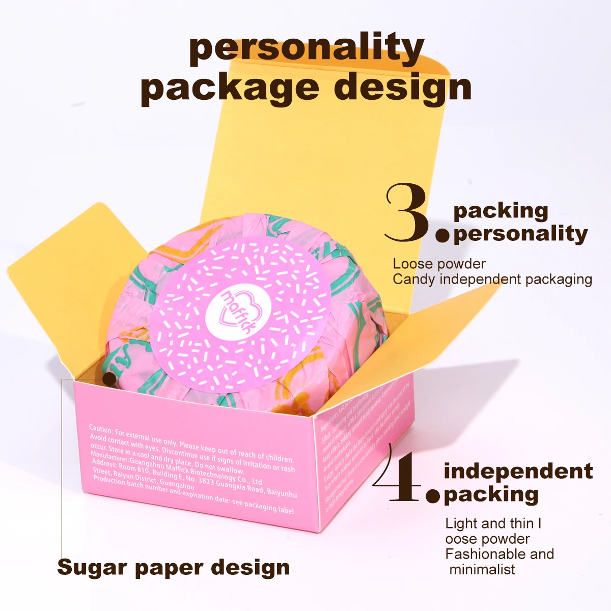 بودرة سائبة مدمجة على شكل قلب، رقيق للغاية، تدوم طويلاً، لمسة نهائية طبيعية لجميع أنواع البشرة