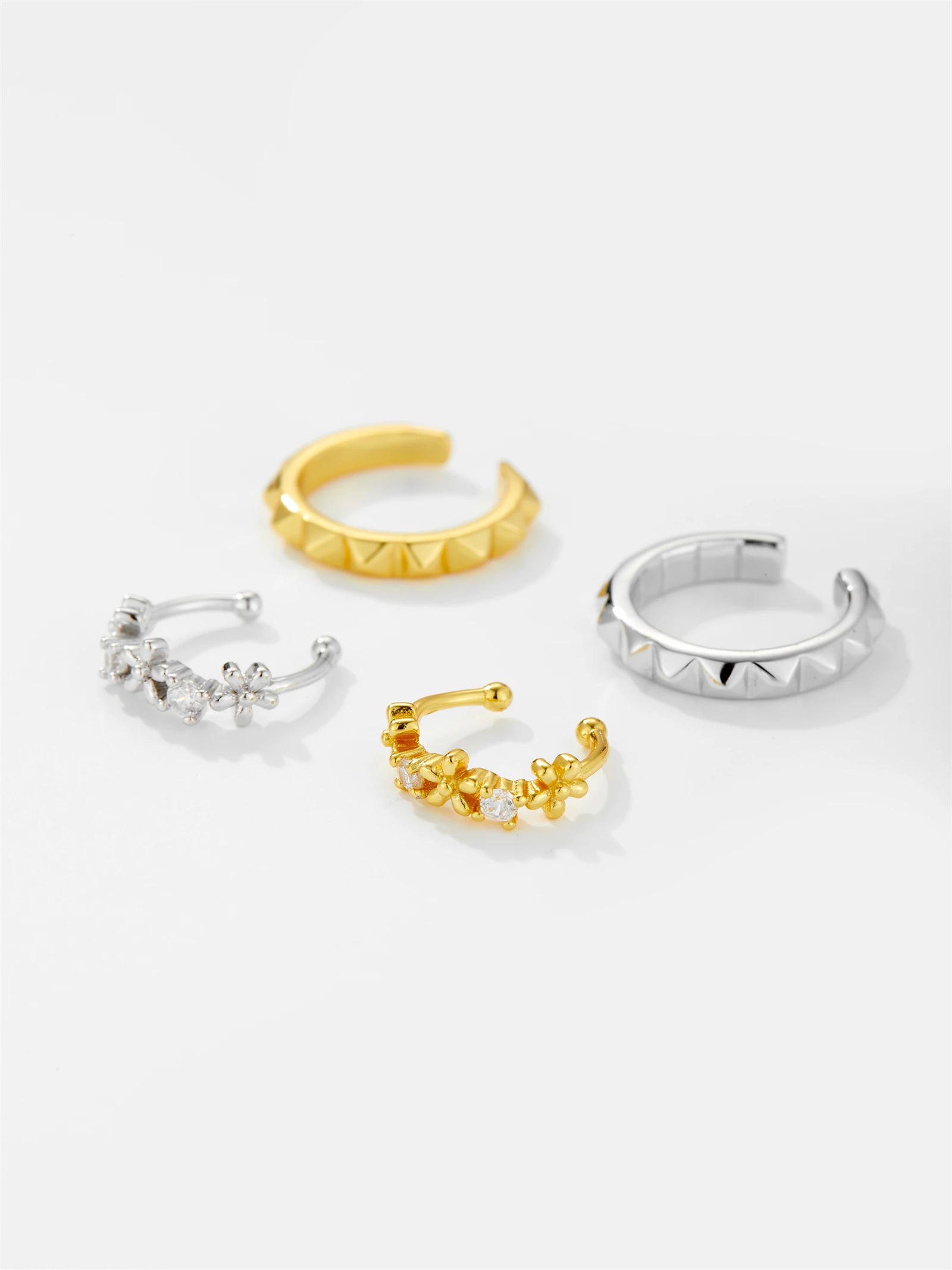 Dplaopa 925เงินวงกลมดอกไม้เงิน - Ear Cuff No Piercing บทวิจารณ์และราคา