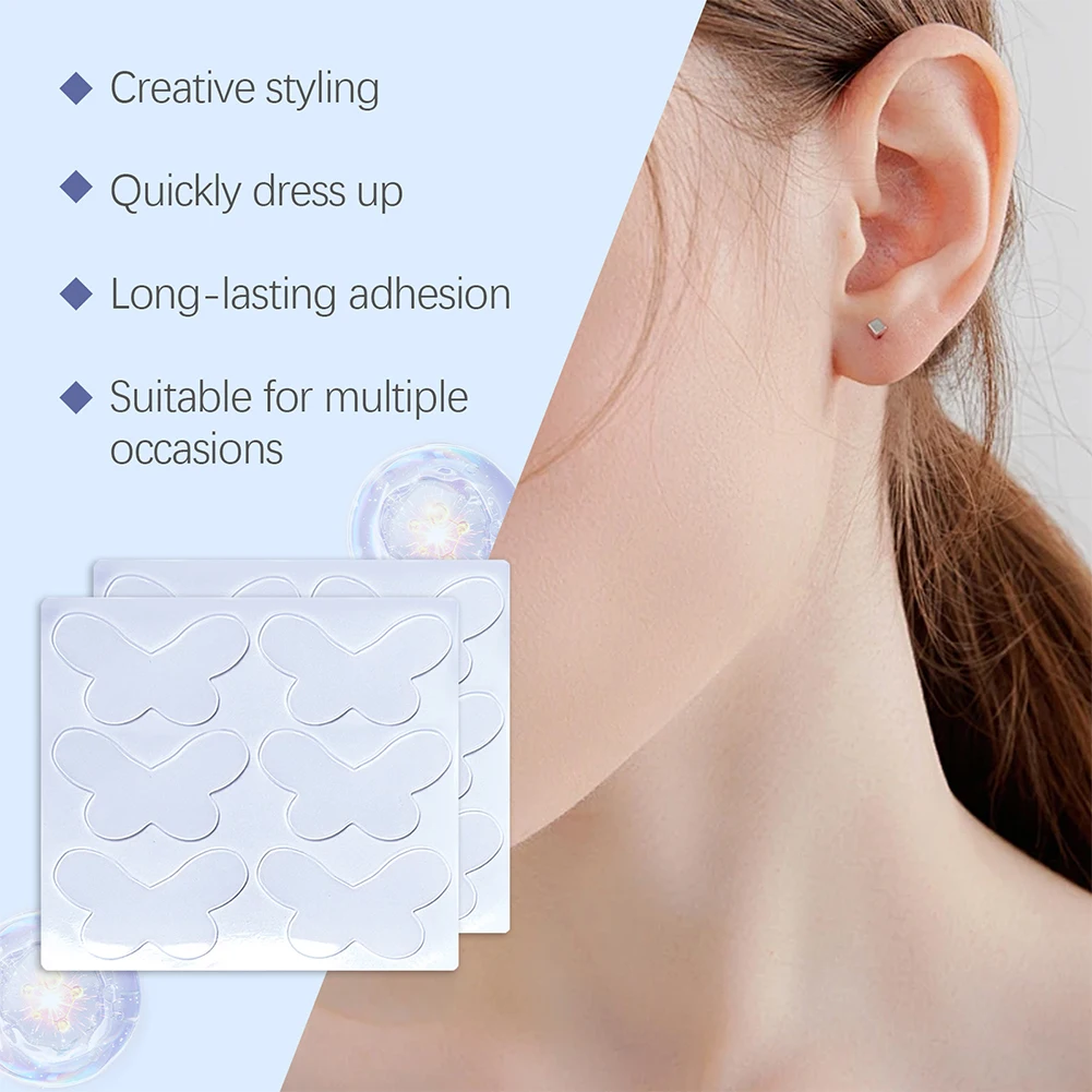 

Elf Ear Stickers Creat V-Shaped Face Ear Supports Stickers Natural Ear Contour Cosmetic Ear Correctors Waterproof for Adults