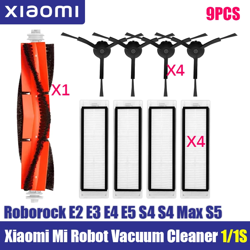 Für xiaomi mi roboter 1/ 1s sdjqr01rr sdjqr02rr sdjqr03rr e3, s4, s4 max, s5 staubsauger hauptseiten bürsten filter mop teile