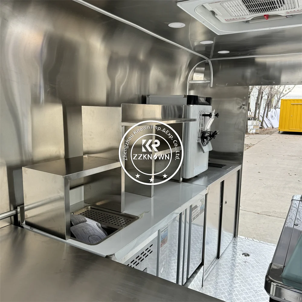 CE Certified Commercial Mobile Food Truck Kitchen Trailer Catering Street Food BBQ Burger Fast Food Vending Truck For Sale