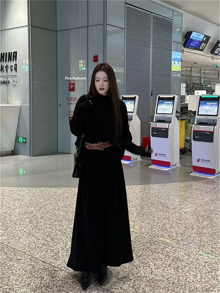 

Fashionable Lazy Style Women's Two-Piece Set High Waist Long Skirt Winter New Arrival Versatile High-End Feeling Comfortable Fit