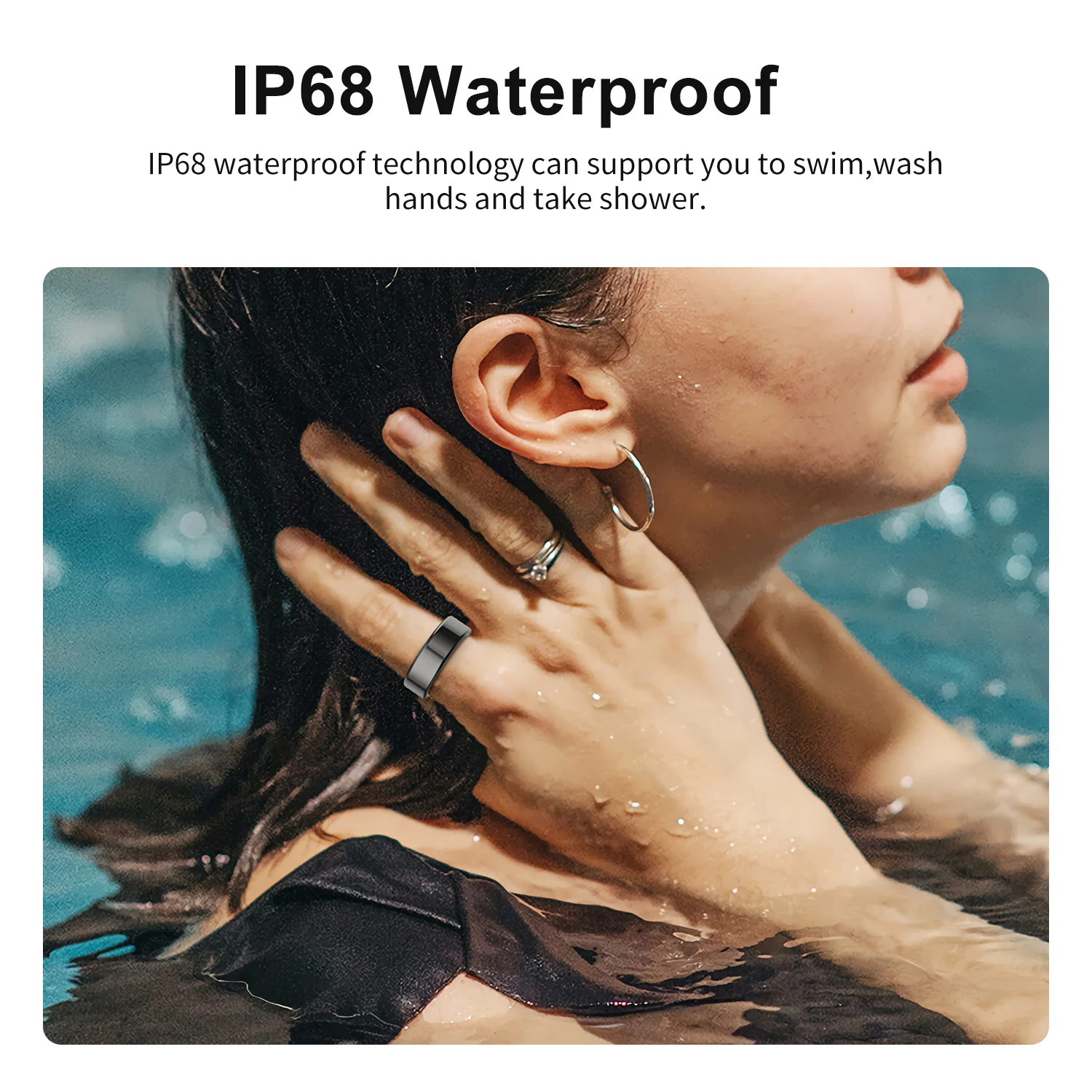 New R02 Smart Ring IP68 Waterproof Blood Pressure Oxygen Sleep Heart Rate Step Monitoring Multiple Sports Mode Men Women Gifts